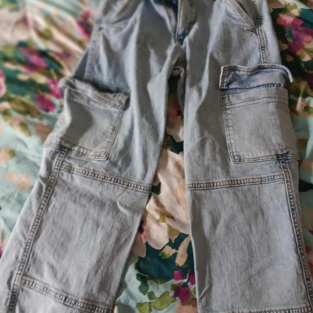 Light Blue Cargo Jeans